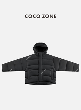 COCO ZONE 刘11 冬季90鹅绒四合扣保暖连帽拉链羽绒服CC2D3226