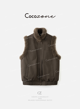 COCO ZONE 刘11  【100棉】立领复古老钱风马甲 CD2A2001