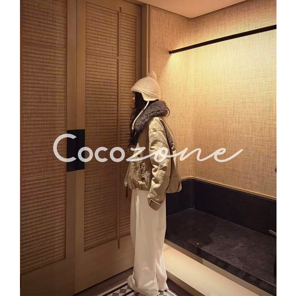 COCO ZONE 刘 一一 90鹅绒毛领拉链口袋鹅绒服 CD2A2753