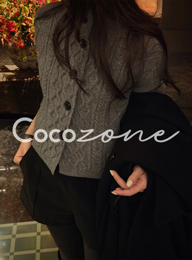 COCO ZONE 刘 一一 【100美丽诺羊毛】立领单排扣羊毛衫 CD2A3298