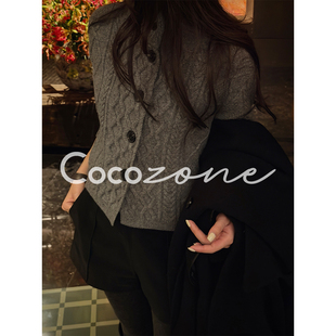 ZONE 立领单排扣羊毛衫 刘 100美丽诺羊毛 CD2A3298 一一 COCO