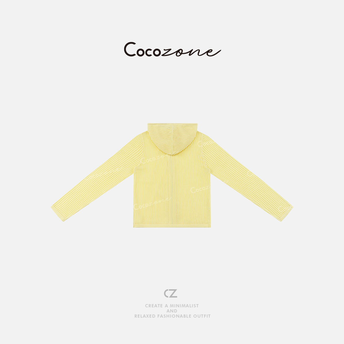 COCO ZONE 刘112025新款春秋开衫连帽拉链毛针织衫多巴胺上衣女