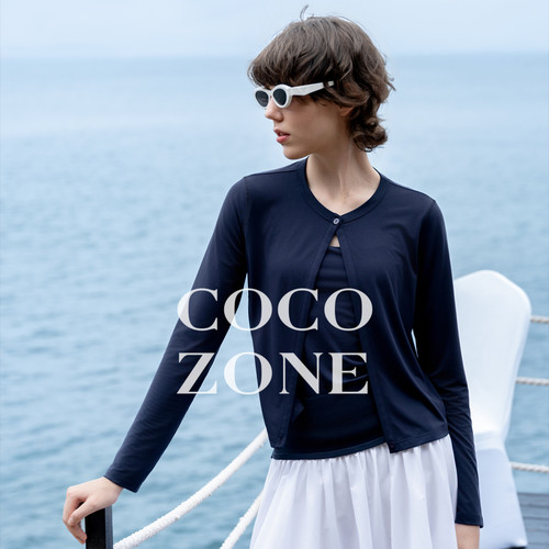 COCO ZONE 刘一一 公园漫步26夏款圆领基础款柔软外套 CF1A0750
