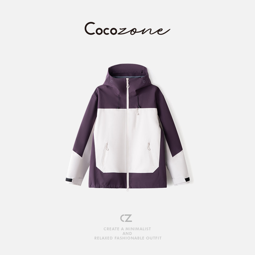 COCO ZONE 刘一一 “途享”立领撞色冲锋衣外套 CD2A2198