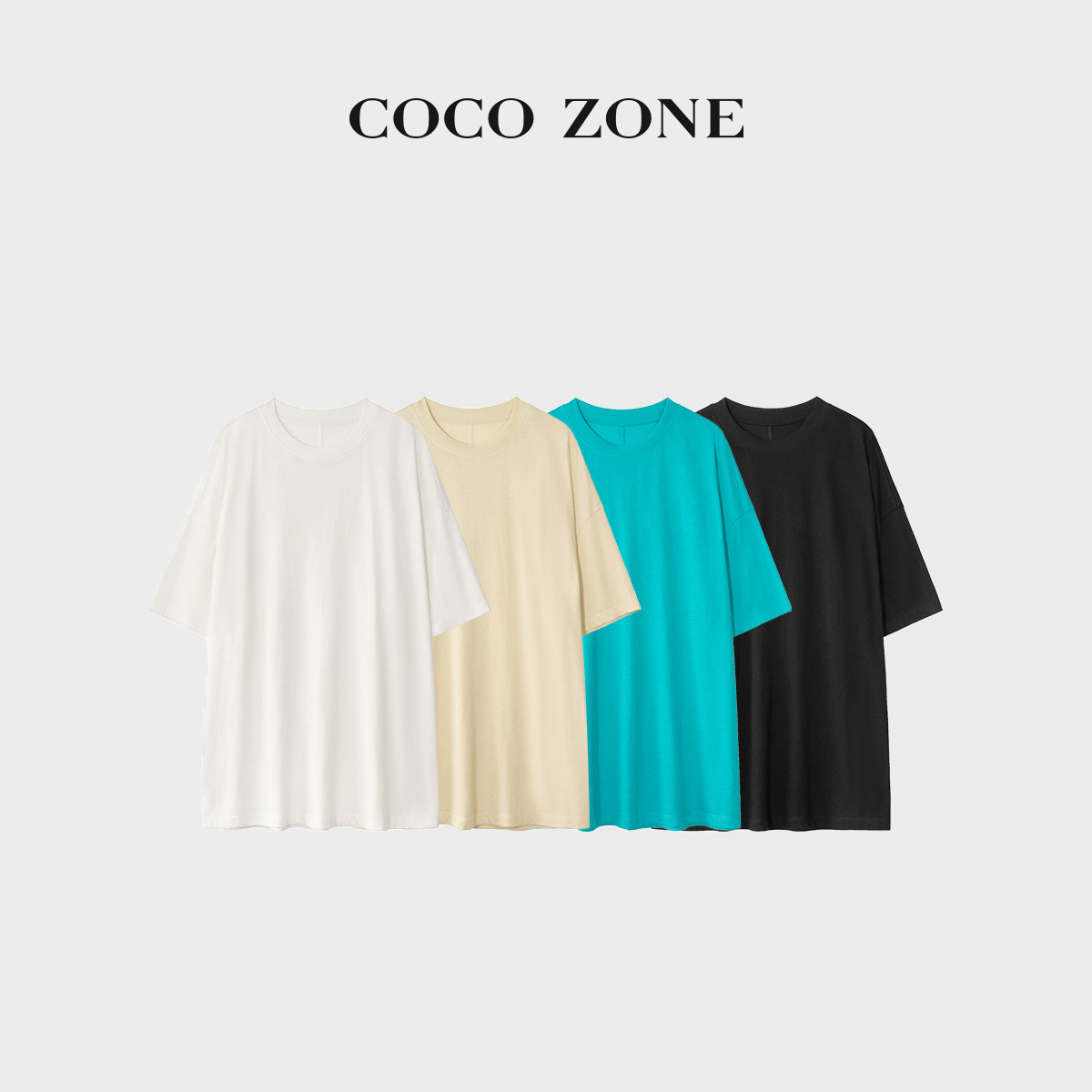 COCO ZONE刘一一"灵地思"26夏款圆领基础款短袖T恤CF1B0912