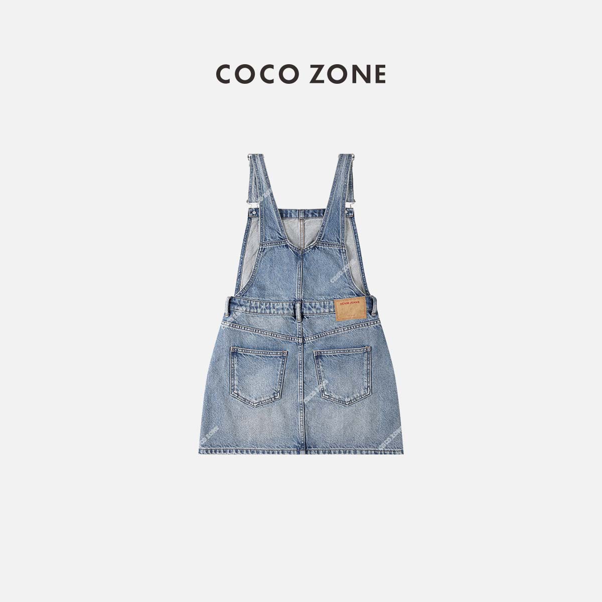 COCO ZONE 2023新款牛仔背带连衣裙 23C18061