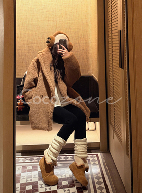 COCO ZONE 刘 一一“泰迪”羊毛混纺翻领毛呢外套 CD2A2927