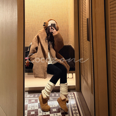 COCO ZONE 刘 一一“泰迪”羊毛混纺翻领毛呢外套 CD2A2927