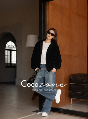 COCO ZONE 刘11【100棉】经典直筒洗水街头风牛仔裤 CD2A1462