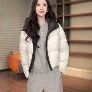 拉链简约质感百搭鹅绒服 COCO 拼色鹅 刘11 CD2A2327 ZONE