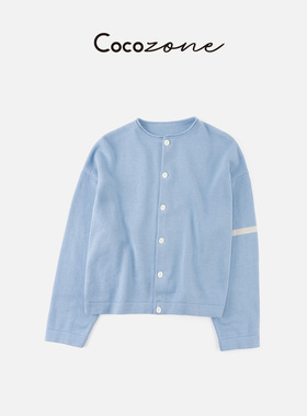 COCO ZONE 刘 一一26早春100棉圆领单排扣长袖毛衣 CF2A0118