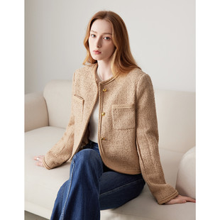ZONE刘一一 小个子高级感短款 法式 新款 上衣 小香风外套女秋季 COCO