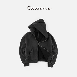 ZONE 连帽落肩廓形典袋鼠口袋外套 刘 水洗 CD1A1850 一一 COCO