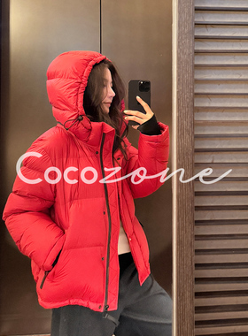 COCO ZONE 刘 一一 “冬日限定”95白鹅绒连帽拉链鹅绒服CD2A3194