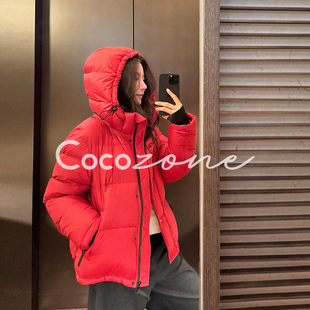 COCO ZONE 刘 一一 “冬日限定”95白鹅绒连帽拉链鹅绒服CD2A3194