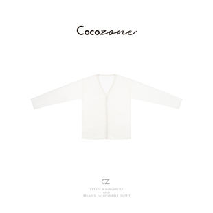 V领单排扣针织开衫 COCO 人丝亚麻混纺 刘一一 CD2A1105 ZONE