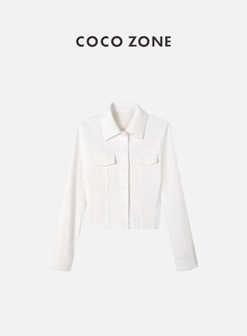 COCO ZONE刘一一 新款春季时尚设计翻领百搭长袖外套  23C18312