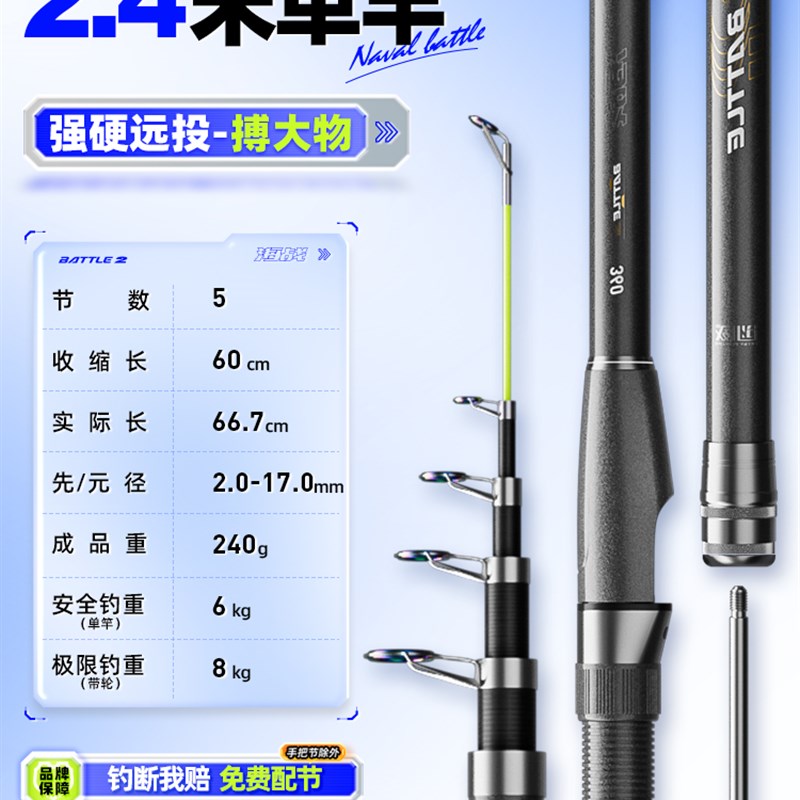 海竿海战二代海杆抛竿全套装海钓鱼竿矶竿远投杆单竿抛杆鱼杆