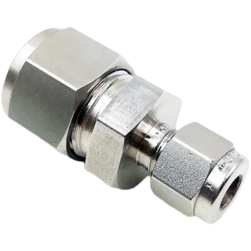 316L不锈钢英制变径直通式卡套1/8 1/4 3/8 1/2 3/4转换接头3 6 8