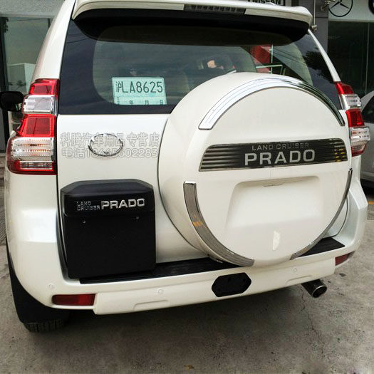 10-20款中东版霸道后备胎罩亮条饰条标 普拉多2700字母贴彩条改装