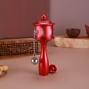 语狮子缩微胶片铝合金迷你手持和手摇二用转转轮家居饰品桌面摆件