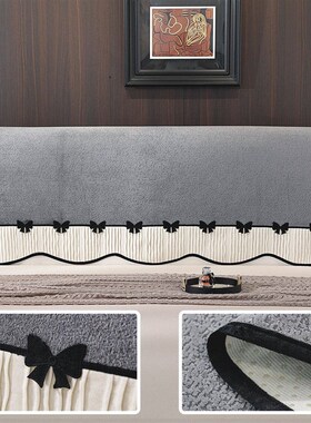 床头套罩盖巾盖布改造遮丑软包灰色靠背套高档1米5皮床头保护罩