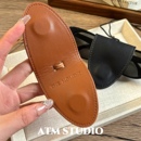 头层牛皮 优质真皮墨镜夹挂脖项链女男收纳挂绳美拉德皮革毛衣链