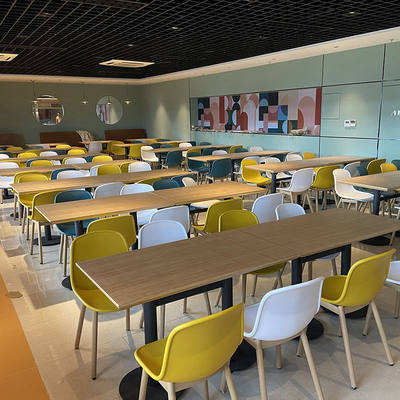 定制公司单位员工食堂餐桌椅学校美食城餐厅汉堡奶茶店餐饮店餐椅