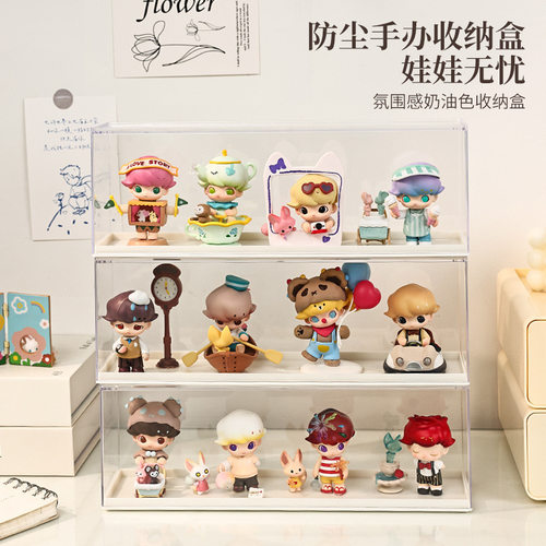 亚克力盲盒展示柜透明萌粒收纳架