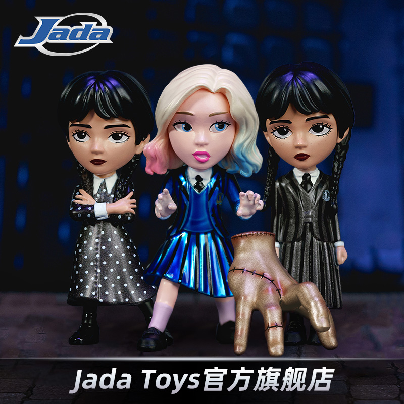 现货 Jada 星期三 Wednesday 亚当斯一家 2.5寸金属摆件人偶手办