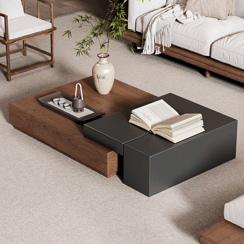 宋氏美学胡桃木茶几客厅家用2026新款侘寂风客厅茶几小户型复古风