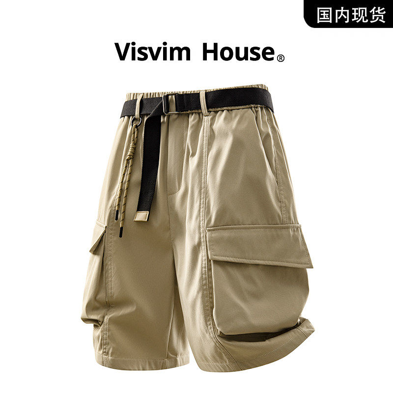 【品牌现货撤柜】VISVIM SHINY夏季新款百搭阔腿工装男士五分短裤