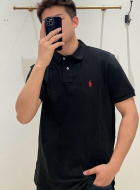 美式保罗男士短袖POLO衫夏季商务休闲纯棉刺绣小马标翻领T恤现货