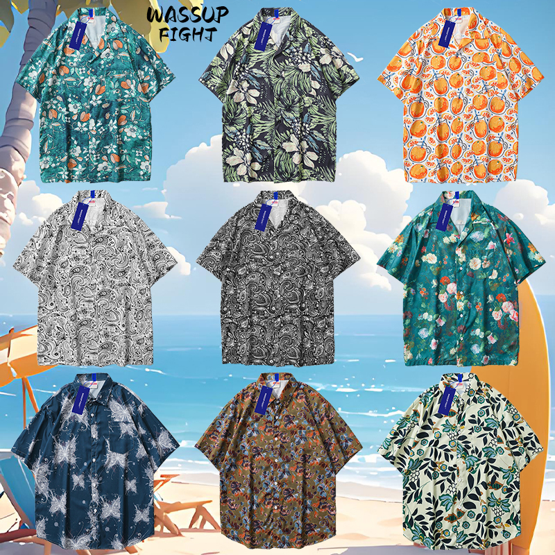 WASSUPFIGHT古巴领短袖ins6衬衫