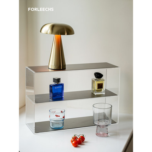 高级感不锈钢杯子香水置物架