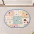 Star Peach Patchwork Oval a