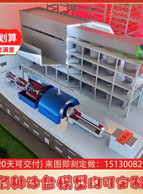 炼钢炉模型定制废旧冰箱处理系统流程模型锂电池生产线模型定做