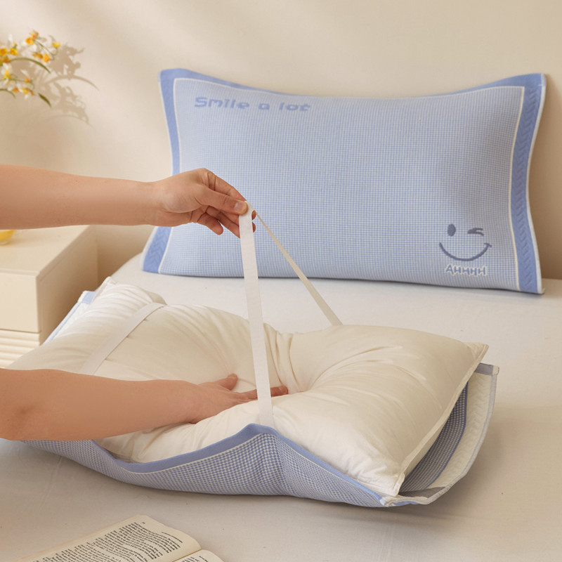 枕巾纯棉可固定一对装全棉纱布枕头巾防头油轻奢高级感2025新款