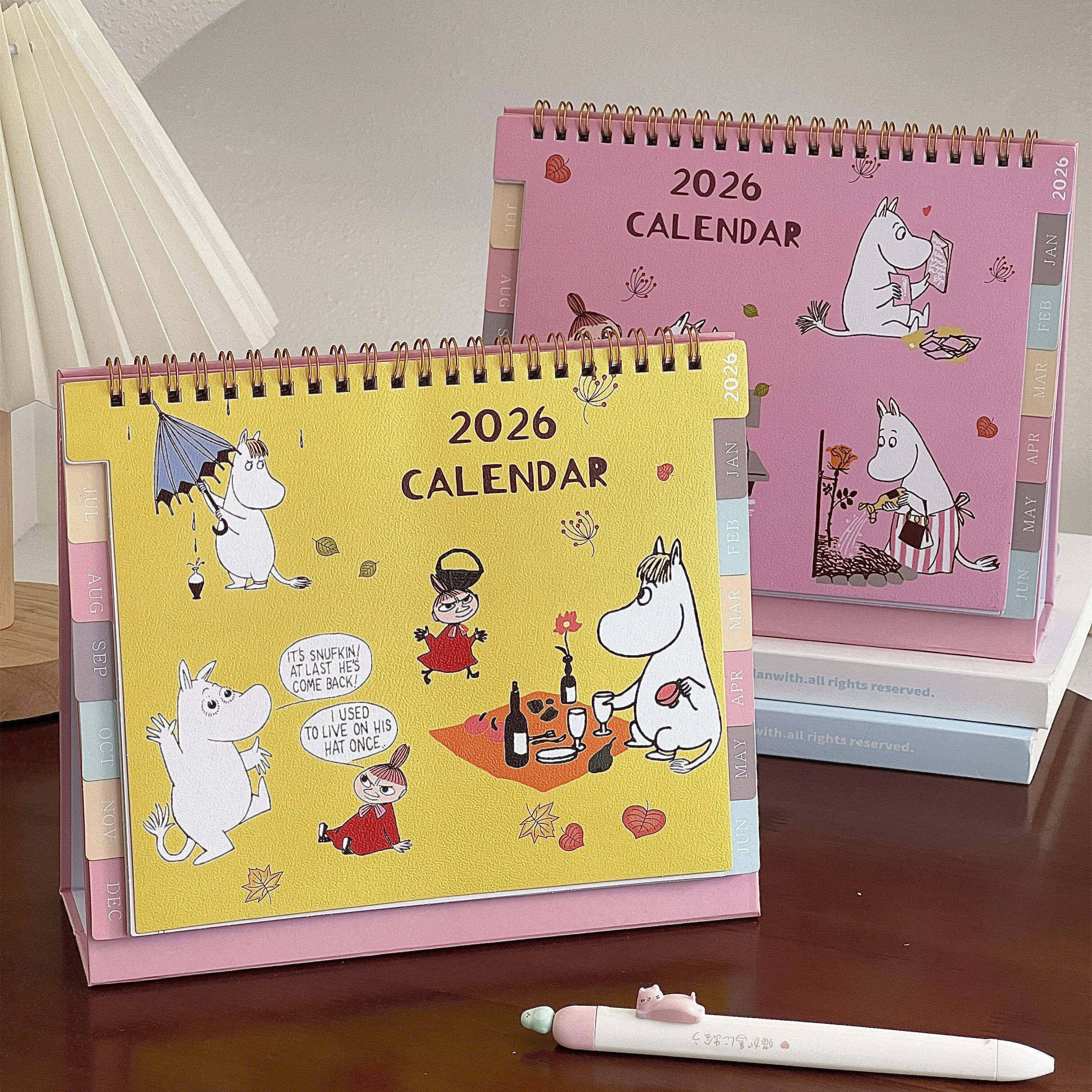 2026年新款日历创意姆明家族台历本月计划打卡日程记事本桌面摆件,文具电教/文化用品/商务用品,台历,淘宝优惠券,粉丝福利购,淘宝优惠卷