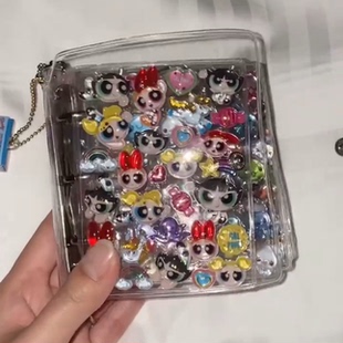 透明一宫格pvc活页贴纸本大容量高颜值ins手帐素材拍立得收纳卡册