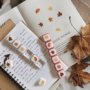 四季六联光敏印章自动按压式高颜值手帐日常打卡diy装饰迷你图章