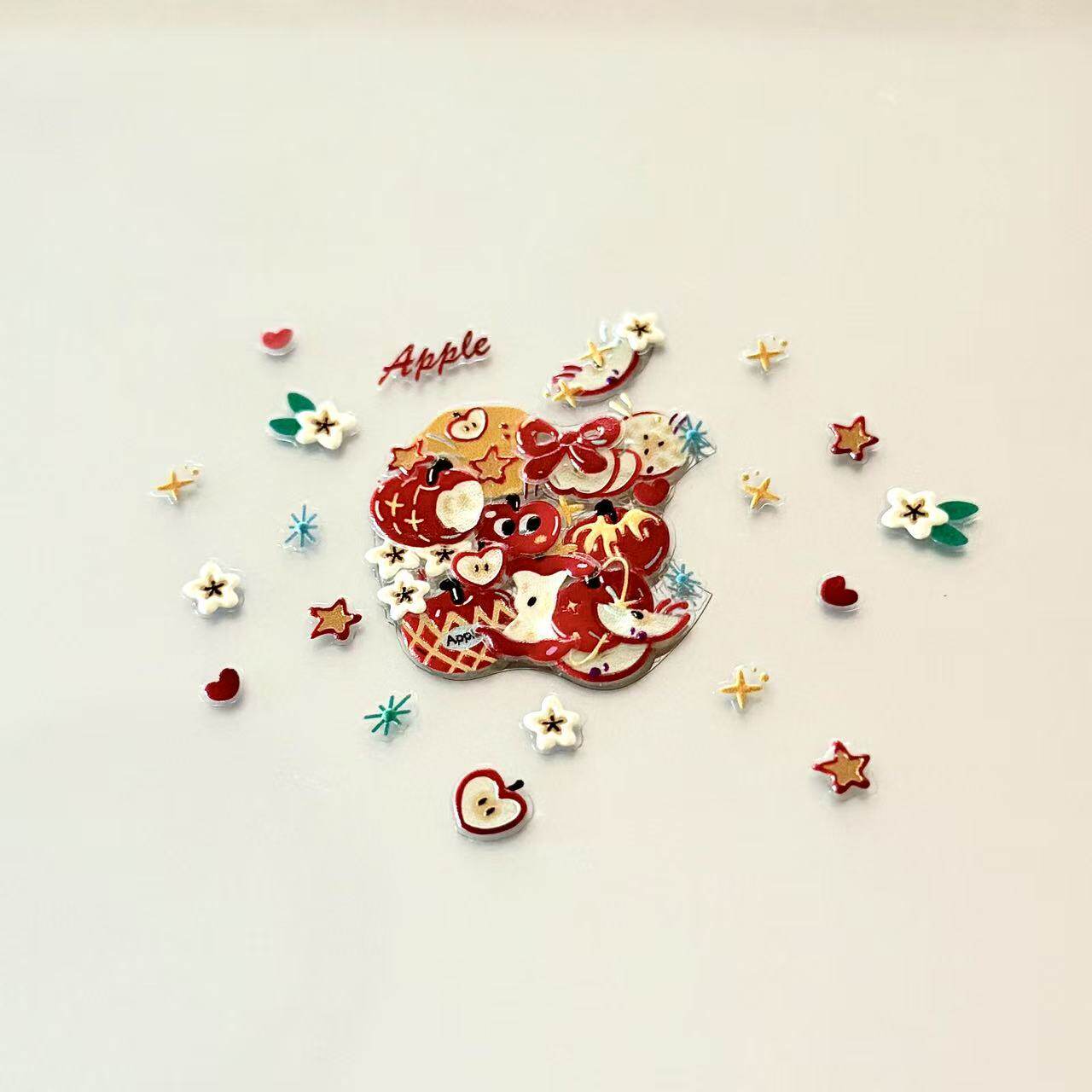 红苹果美甲贴ipad电脑手帐贴纸