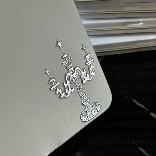 韩系烛台金属贴uv转印贴纸