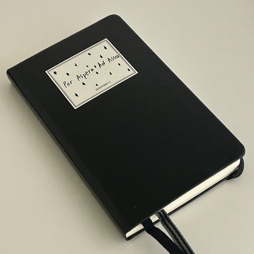 a6简约复古风黑色皮质手账本