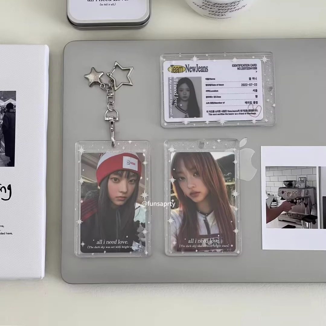 无属性闪粉透明亚克力卡套高颜值追星拍立得收纳保护套包挂件ins,文具电教/文化用品/商务用品,卡套/证件套,淘宝优惠券,粉丝福利购,淘宝优惠卷