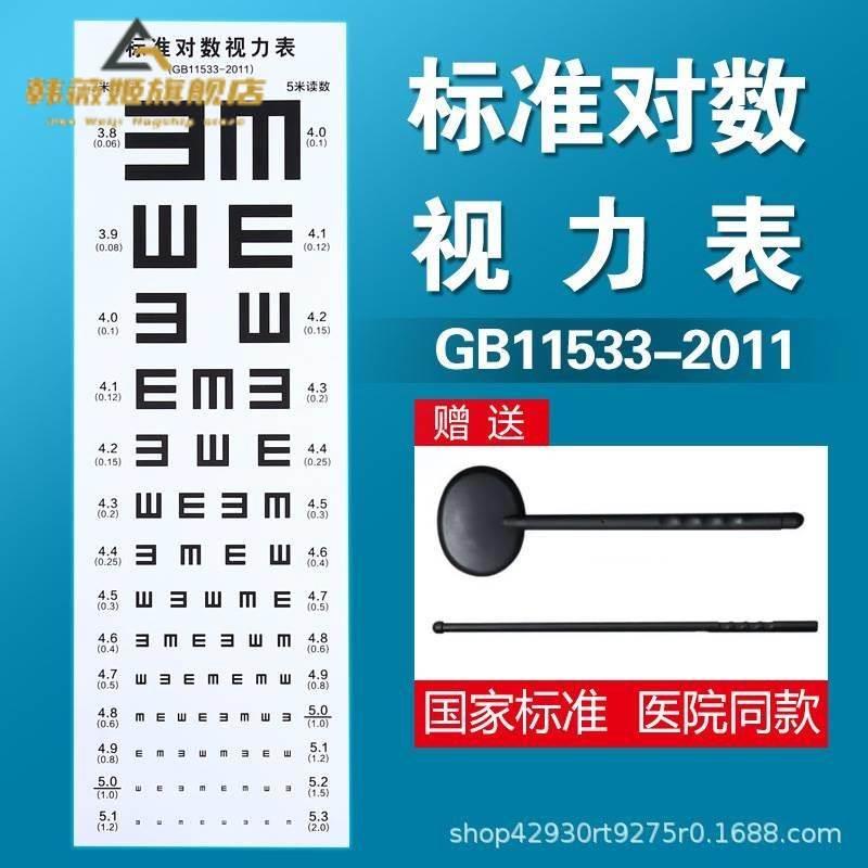 视力表挂图国际标准家用儿童卡通训练E字图测眼睛度数近视测试表