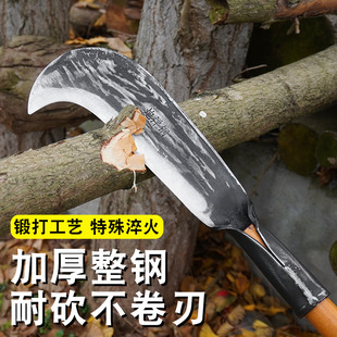 纯锻打加厚锰钢柴刀砍树刀砍柴刀砍竹刀农用苗刀夹钢刀户外砍割刀