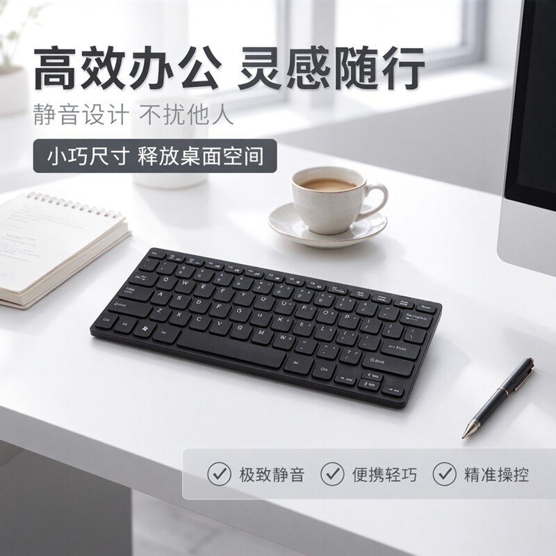 小键盘静音有线USB键盘鼠标套装 家用便携办公笔记本电脑女生专业