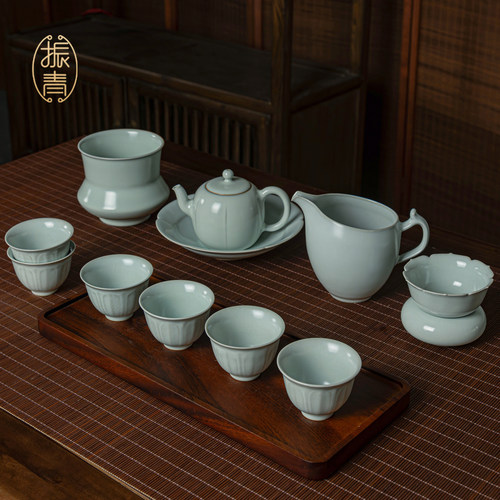 汝瓷手工复古高端整套茶具