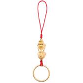 镀金貔貅黄铜指环扣手机挂饰钥匙挂件女金属圆覆古风情侣招财系列